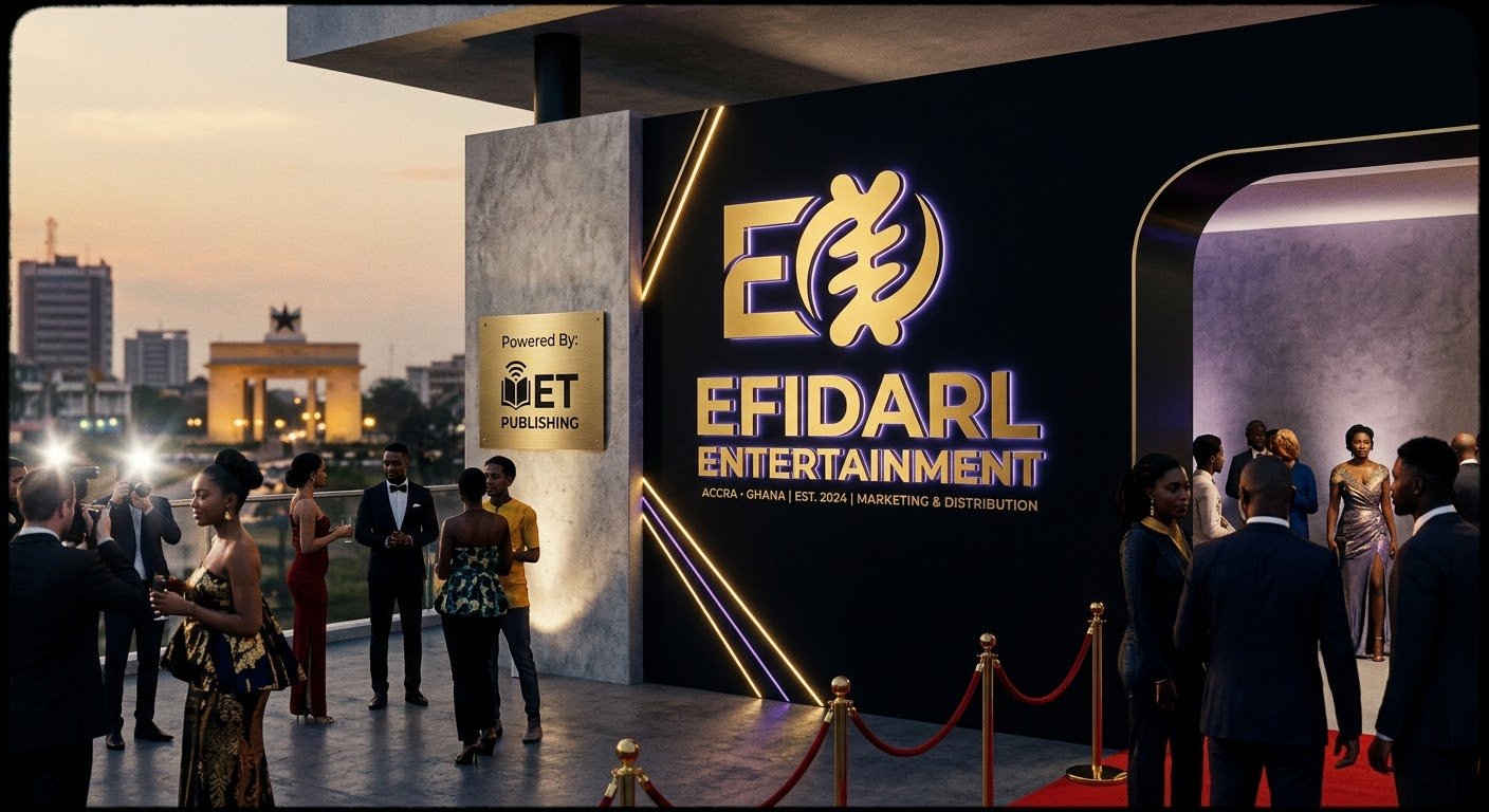 Guests on the red carpet at an Efidarl Entertainment event in Accra